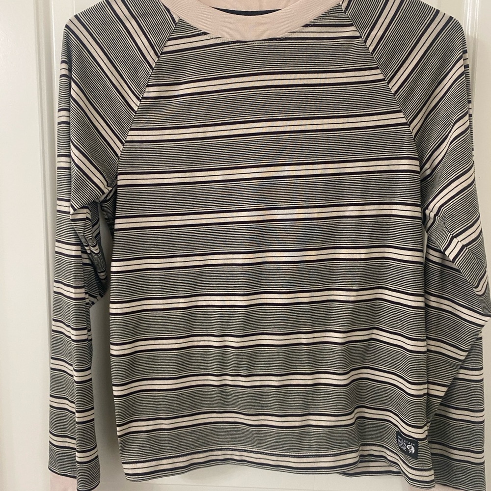 Mountain Hardwear Black and White Striped Top